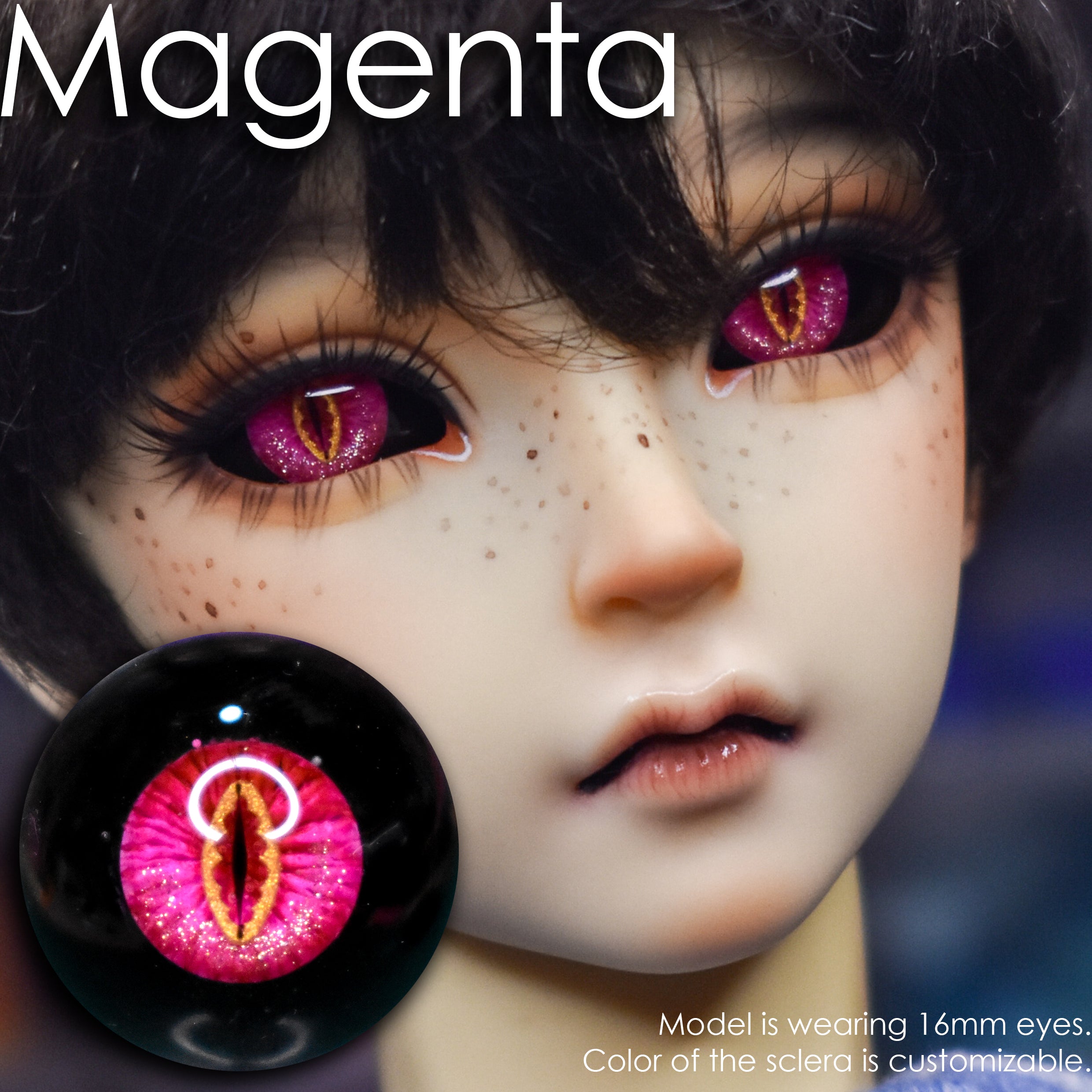 Magenta BJD Eyes